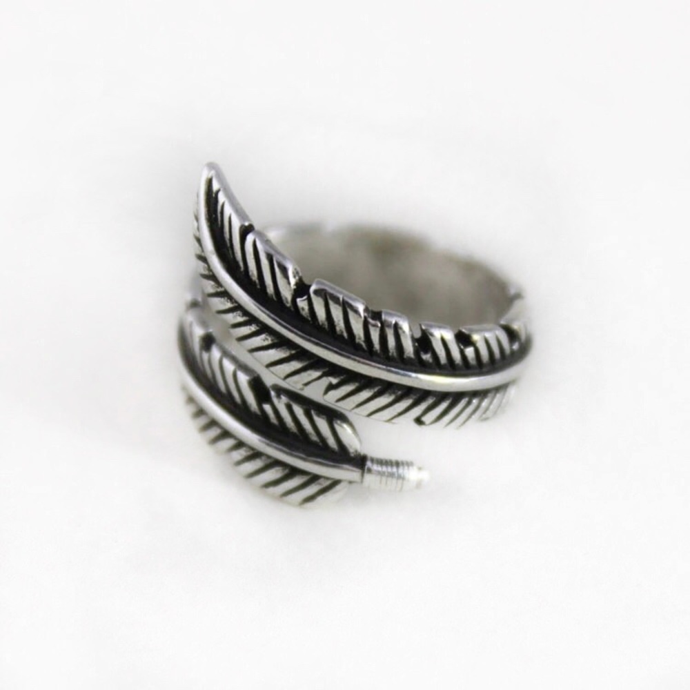 Sterling Silver Feather Ring